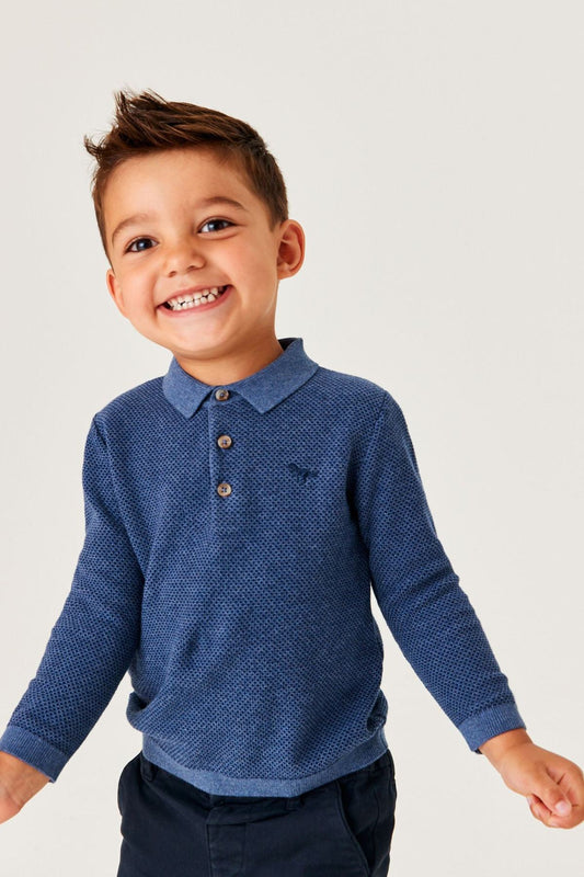 Long Sleeve Plain Polo Shirt